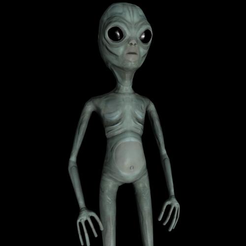 Alien low poly preview image